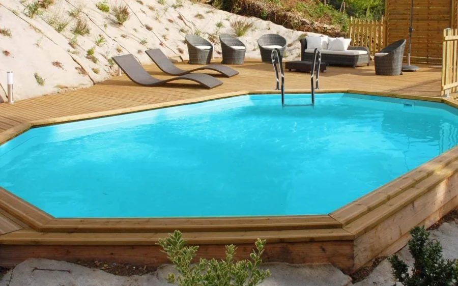 piscina semi enterrada
